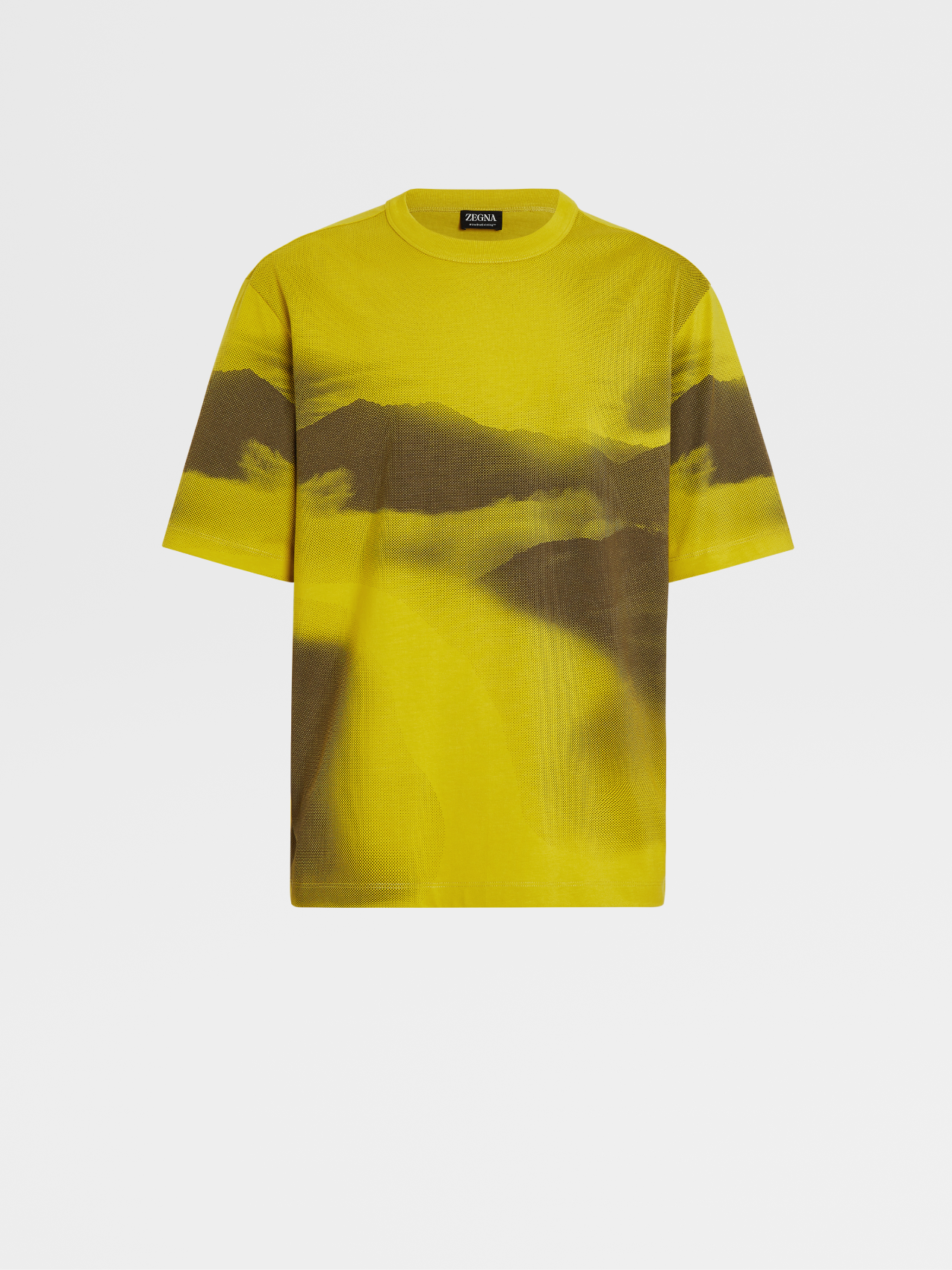 Faded Yellow and Brown #UseTheExisting™ Printed Cotton Short-sleeve T-shirt